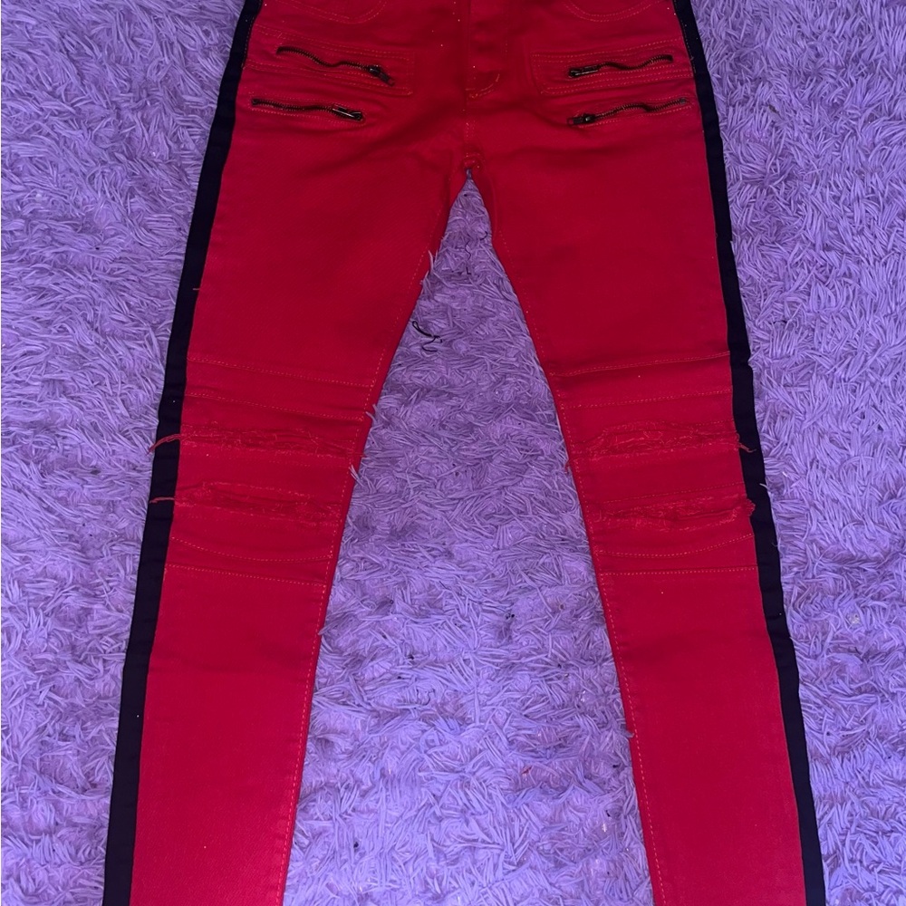 Vibrant Red Skinny Men's Jeans